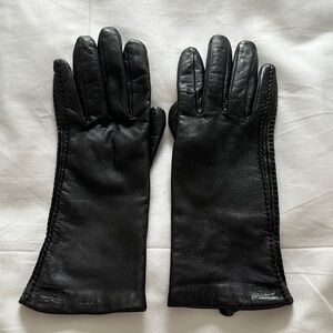 Lauren Ralph Lauren Black Leather Gloves